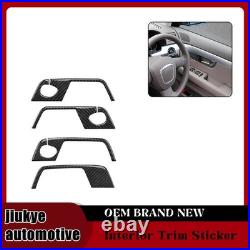 Carbon Fiber Black Full Interior Set Cover Trim For Audi A4 S line 2005-2007