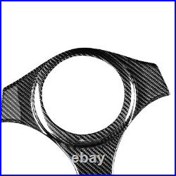 Carbon Fiber Black Interiors Steering Wheel Cover Trim For Mitsubishi EVO 7 8 9