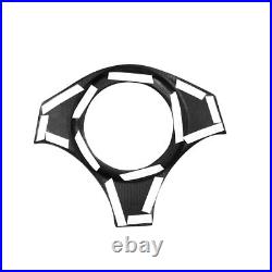 Carbon Fiber Black Interiors Steering Wheel Cover Trim For Mitsubishi EVO 7 8 9