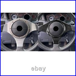 Carbon Fiber Black Interiors Steering Wheel Cover Trim For Mitsubishi EVO 7 8 9