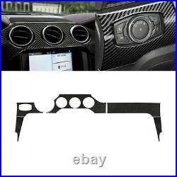 Carbon Fiber Car Interior Dashboard Panel Cover Trim For Ford Mustang 15-19