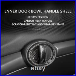 Carbon Fiber Car Interior Door Handle Cover Sticker For MINI Cooper F54 F55 F60 Carbon Fiber Car Interior Door Handle Cover Sticker For MINI Cooper F54 F55 F60