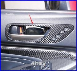 Carbon Fiber Car Interior Door Handle Trim Cover For Lexus RC200 300 RC F SPORT