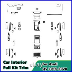 Carbon Fiber Car Interior Full Kit Trim For Audi Q5 2018-2020