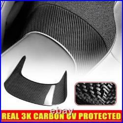 Carbon Fiber Car Interior Rear Center Cover Trim Decor For Corvette C7 2014-2019