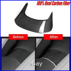 Carbon Fiber Car Interior Rear Center Cover Trim Decor For Corvette C7 2014-2019