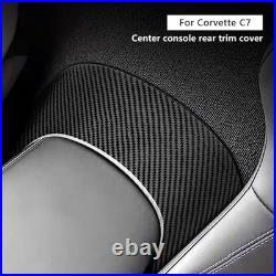 Carbon Fiber Car Interior Rear Center Cover Trim Decor For Corvette C7 2014-2019