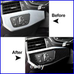 Carbon Fiber Car Interior Upper Air Vent Outlet Trim Fit Audi A4 B9 2017-2020