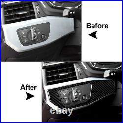 Carbon Fiber Car Interior Upper Air Vent Outlet Trim For Audi A4 B9 17-2020