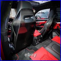Carbon Fiber Car Seat Back Cover Trims Interior Replace For Lamborghini URUS 2PC