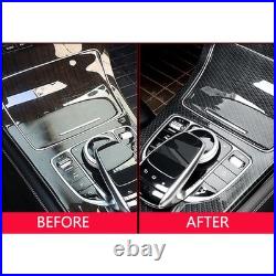 Carbon Fiber Center Console Panel Cover Trim Fit For Benz C W205 GLC X253 Use
