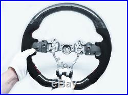 Carbon Fiber D-Shape Alcantara Racer Steering Wheel for 15-20 SUBARU WRX STI