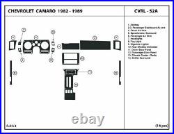 Carbon Fiber Dash Trim Kit for CHEVROLET CAMARO 1982-1989 Interior Dashboard