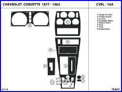 Carbon Fiber Dash Trim Kit for CHEVROLET CORVETTE 1977-1982 interior dashboard