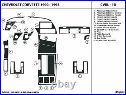 Carbon Fiber Dash Trim Kit for CHEVROLET CORVETTE 1990-1993 w automatic shifter