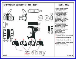 Carbon Fiber Dash Trim Kit for CHEVROLET CORVETTE 1998-2004 interior dashboard