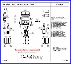Carbon Fiber Dash Trim Kit for Dodge Challenger 2008-2014 Interior Dashboard