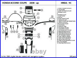 Carbon Fiber Dash Trim Kit for Honda Accord Coupe 08-12 with Navigation interior