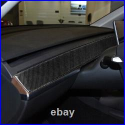 Carbon Fiber Dashboard Center Control Panel Decor Trim Cover for Tesla Model Y 3