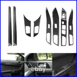 Carbon Fiber Door's Interior Decorative Cover Trim For Mitsubishi Lancer 15pc