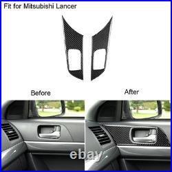 Carbon Fiber Door's Interior Decorative Cover Trim For Mitsubishi Lancer 15pc