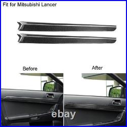 Carbon Fiber Door's Interior Decorative Cover Trim For Mitsubishi Lancer 15pc