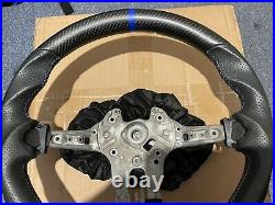 Carbon Fiber Flat Bottom Leather Steering Wheel For BMW F80 M3 F82 M4 F87 M2