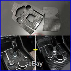 Carbon Fiber For Alfa Romeo Giulia 952 17+ Interior Trim Gear Shift Panel Cover