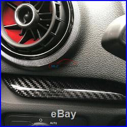 Carbon Fiber For Audi A3 S3 RS3 8V Interior Console Door Panel Strips Cover Trim