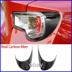 Carbon Fiber Front &Rear Headlight Eyebrow Trim For Toyota GT86 Subaru BRZ 12-16