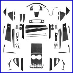 Carbon Fiber Full Complete Set Decor Kit Panel Trim Cover for Tesla Model Y 3