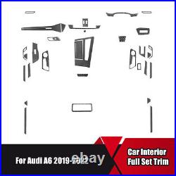 Carbon Fiber Full Interior Cover Set Trim For Audi A6 C8 2019-2021