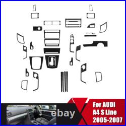 Carbon Fiber Full Interior Set Cover Trim For Audi A4 S line 2005-2007