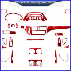 Carbon Fiber Full Set Kit Console Trim Interior Cover For Honda Odyssey 2005-10