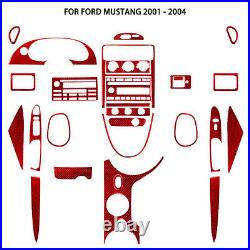 Carbon Fiber Full Set Kits Trim Cover For Ford Mustang Convertible 2001-2004