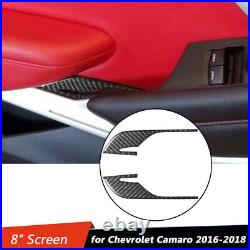 Carbon Fiber Interior 8 Screen Full Kit Set Trim Cover Decor for Camaro 2016