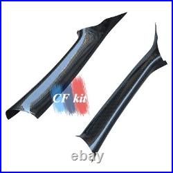 Carbon Fiber Interior A Pillar Panel Trim For 2008Up Mitsubishi Lancer EVO 10 X