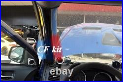 Carbon Fiber Interior A Pillar Panel Trim For 2008Up Mitsubishi Lancer EVO 10 X