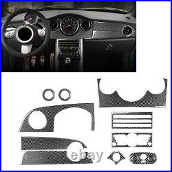 Carbon Fiber Interior Accessories Trim Fit BMW Mini Cooper R50 R53 2005-06 13Pcs