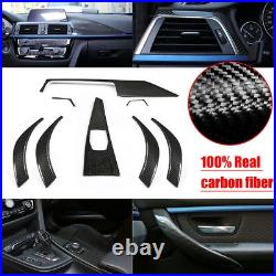 Carbon Fiber Interior Center Console Dashboard Cover Trim For BMW F30 F36 F80 M3