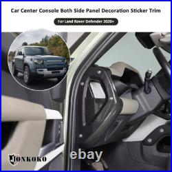 Carbon Fiber Interior Center Console Trim For Land Rover Defender L663 2020-2025