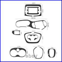 Carbon Fiber Interior Central Control Full Set Decor Trim Cover For Fiat 500L