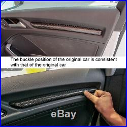 Carbon Fiber Interior Console Door Panel Strips Cover Trim For Audi A3 S3 E