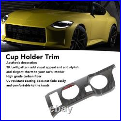 Carbon Fiber Interior Cup Holder Trim Cover Stylish Decoration For Fairlady Z