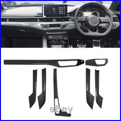 Carbon Fiber Interior Dashboard Decorative Trim Cover For Audi A4 B9 S4 17-2024