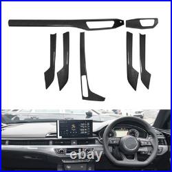 Carbon Fiber Interior Dashboard Decorative Trim Cover For Audi A4 B9 S4 17-24 18