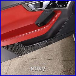 Carbon Fiber Interior Door Panel Cover Anti Kick For Jaguar F-TYPE 2013-2022