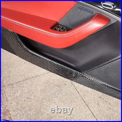 Carbon Fiber Interior Door Panel Cover Sticker For Jaguar F-TYPE 2013-2022