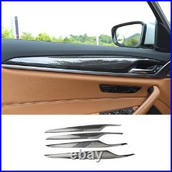 Carbon Fiber Interior Door Panel Strip Cover Trim For BMW 5 Series 2018-2022