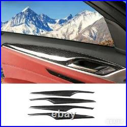 Carbon Fiber Interior Door Panel Strip Cover Trim For BMW 5 Series 2018-2022